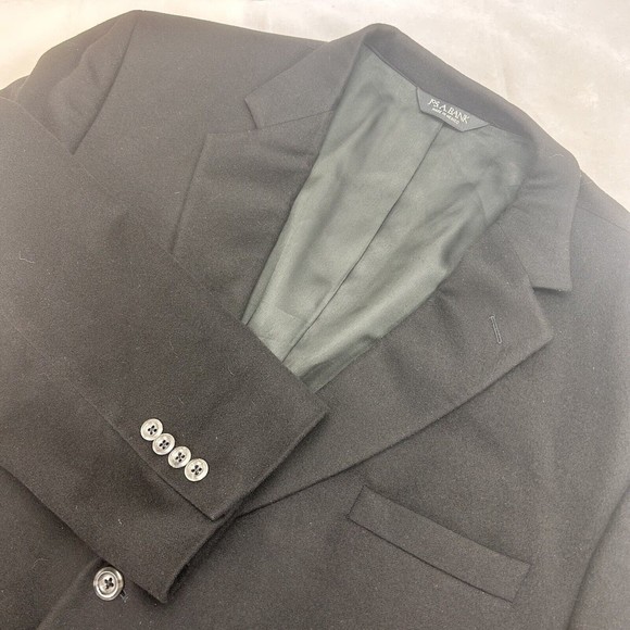 Jos. A. Bank Men's Solid Black Cashmere Blazer Jacket 48 XLG
